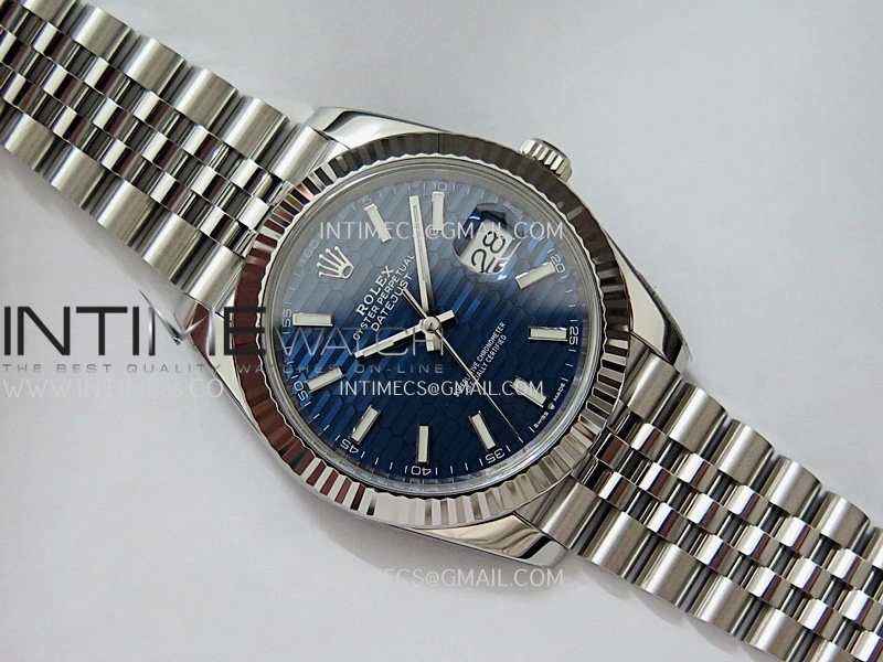 DateJust 41 126334 904L SS VF 1:1 Best Edition Blue Fluted Dial Stick Marker On Jubilee Bracelet DD3235