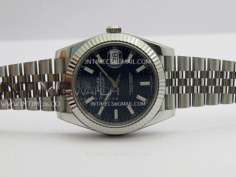 DateJust 41 126334 904L SS VF 1:1 Best Edition Blue Fluted Dial Stick Marker On Jubilee Bracelet DD3235