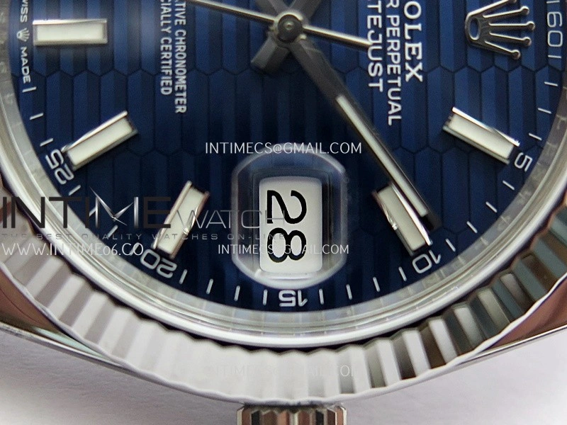 DateJust 41 126334 904L SS VF 1:1 Best Edition Blue Fluted Dial Stick Marker On Jubilee Bracelet DD3235