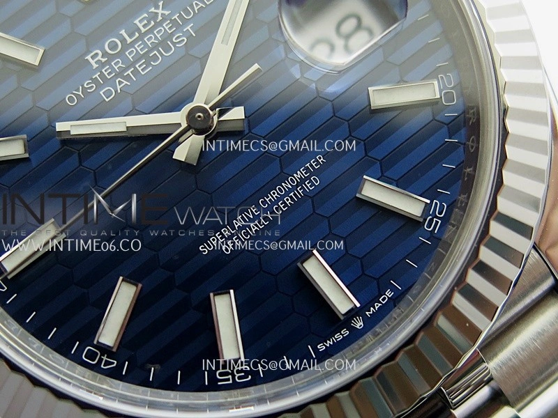 DateJust 41 126334 904L SS VF 1:1 Best Edition Blue Fluted Dial Stick Marker On Jubilee Bracelet DD3235
