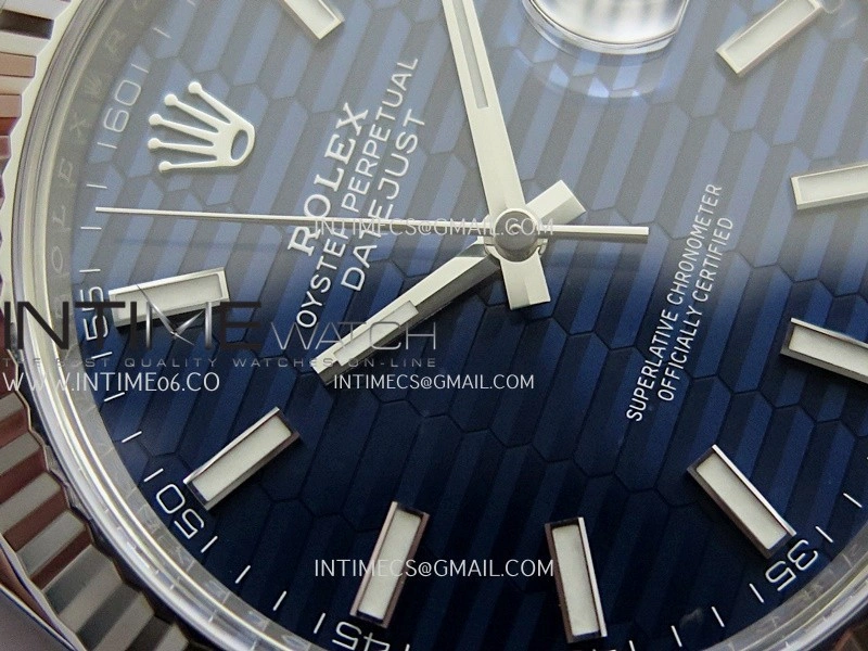 DateJust 41 126334 904L SS VF 1:1 Best Edition Blue Fluted Dial Stick Marker On Jubilee Bracelet DD3235