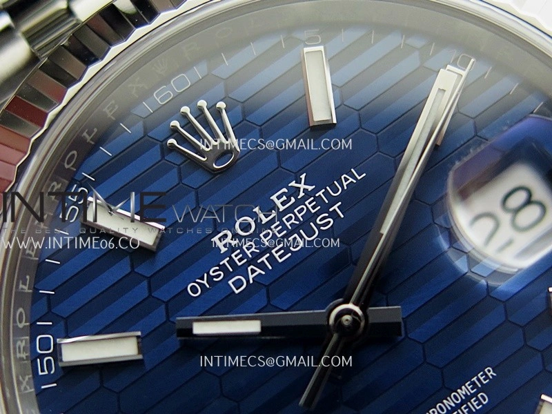 DateJust 41 126334 904L SS VF 1:1 Best Edition Blue Fluted Dial Stick Marker On Jubilee Bracelet DD3235