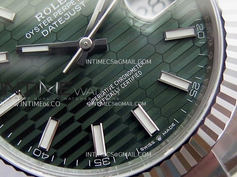 DateJust 41 126334 904L SS VF 1:1 Best Edition Green Fluted Dial Stick Marker On Oyster Bracelet DD3235