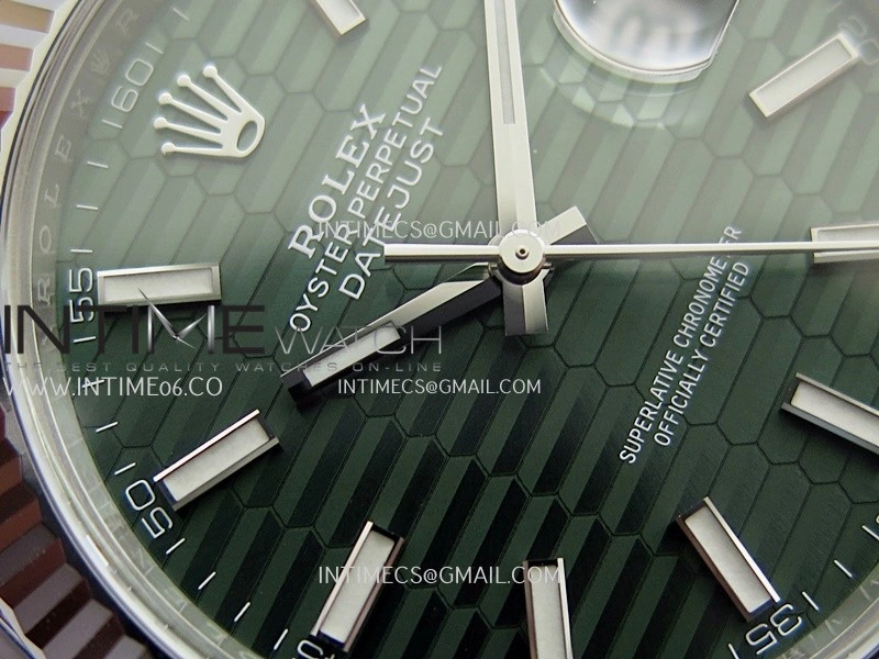DateJust 41 126334 904L SS VF 1:1 Best Edition Green Fluted Dial Stick Marker On Oyster Bracelet DD3235