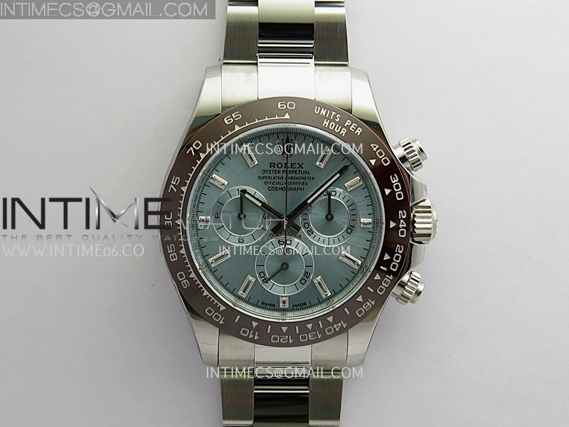 Daytona 116506 904L SS VF 1:1 Best Edition Ice Blue Dial Crystal Markers On 904L SS Bracelet DD4130