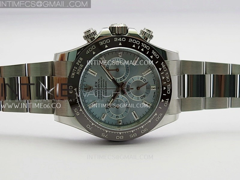 Daytona 116506 904L SS VF 1:1 Best Edition Ice Blue Dial Crystal Markers On 904L SS Bracelet DD4130