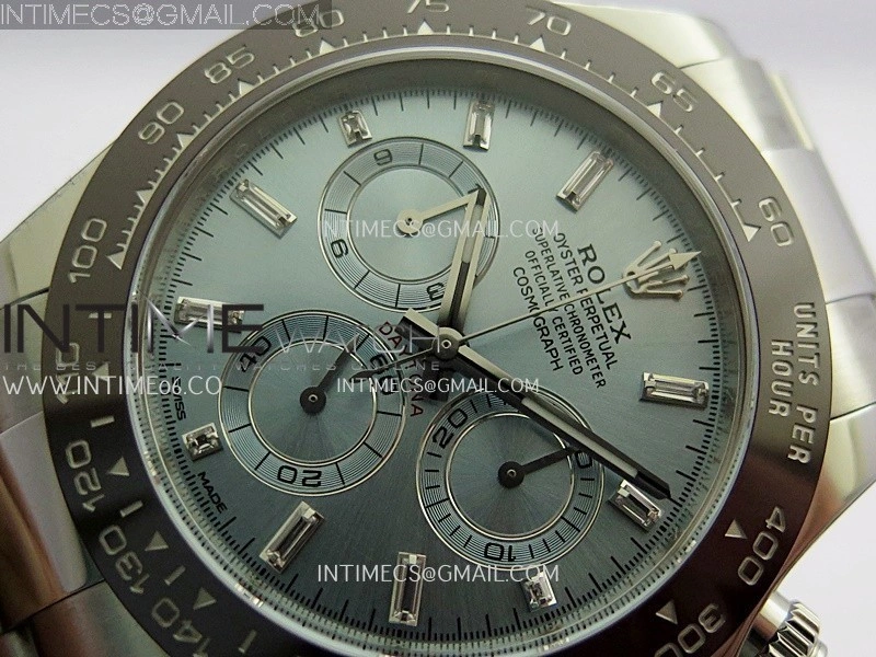 Daytona 116506 904L SS VF 1:1 Best Edition Ice Blue Dial Crystal Markers On 904L SS Bracelet DD4130