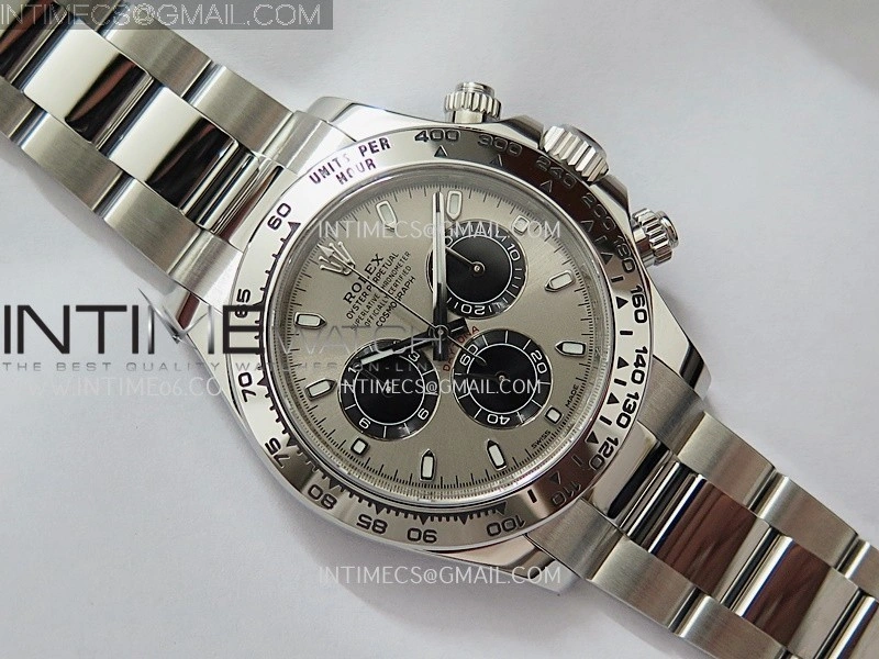 Daytona 116509 904L SS VF 1:1 Best Edition Silver Gray Dial Stick Marker On 904L SS Bracelet DD4130