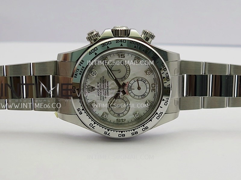 Daytona 116509 904L SS VF 1:1 Best Edition White MOP Dial Diamond Marker On 904L SS Bracelet DD4130