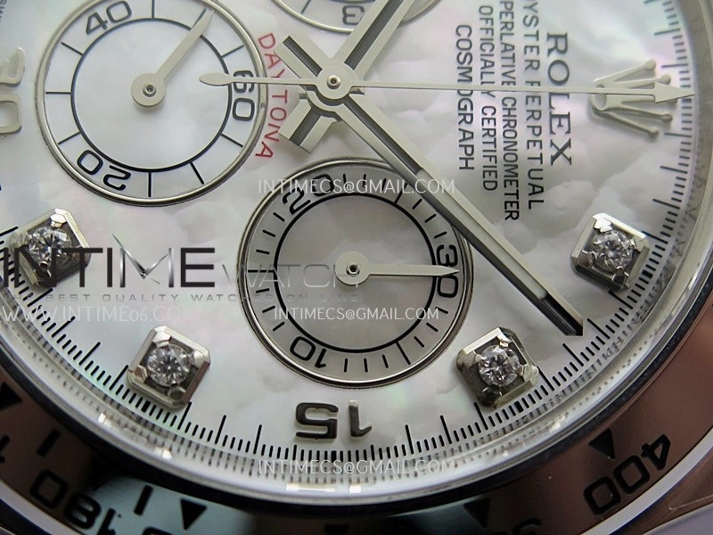 Daytona 116509 904L SS VF 1:1 Best Edition White MOP Dial Diamond Marker On 904L SS Bracelet DD4130