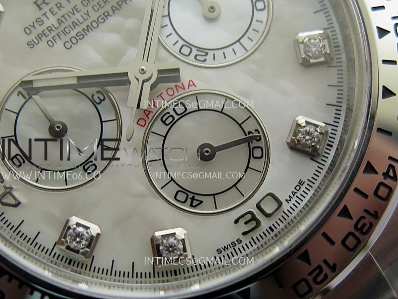 Daytona 116509 904L SS VF 1:1 Best Edition White MOP Dial Diamond Marker On 904L SS Bracelet DD4130