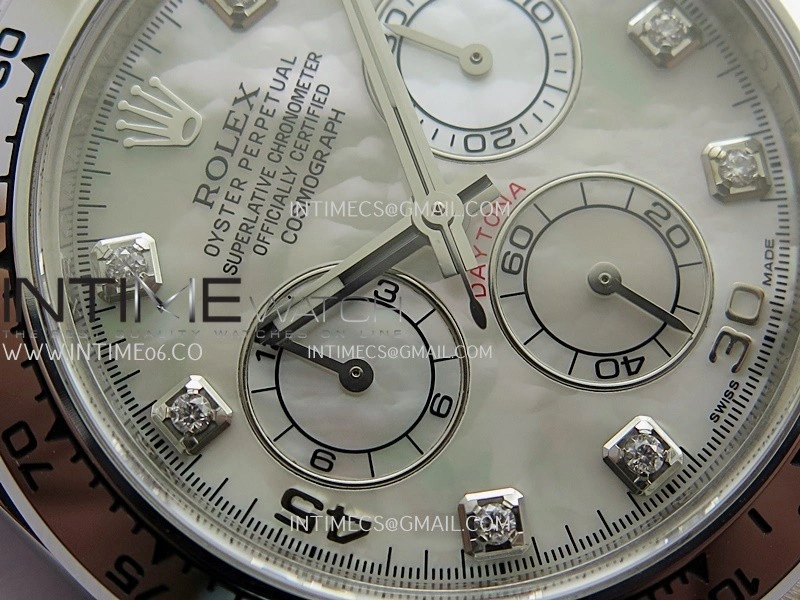 Daytona 116509 904L SS VF 1:1 Best Edition White MOP Dial Diamond Marker On 904L SS Bracelet DD4130