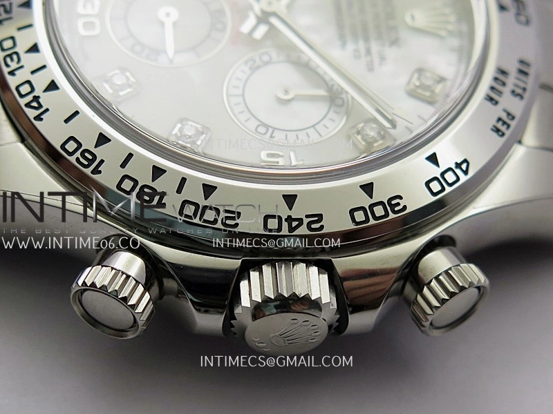 Daytona 116509 904L SS VF 1:1 Best Edition White MOP Dial Diamond Marker On 904L SS Bracelet DD4130
