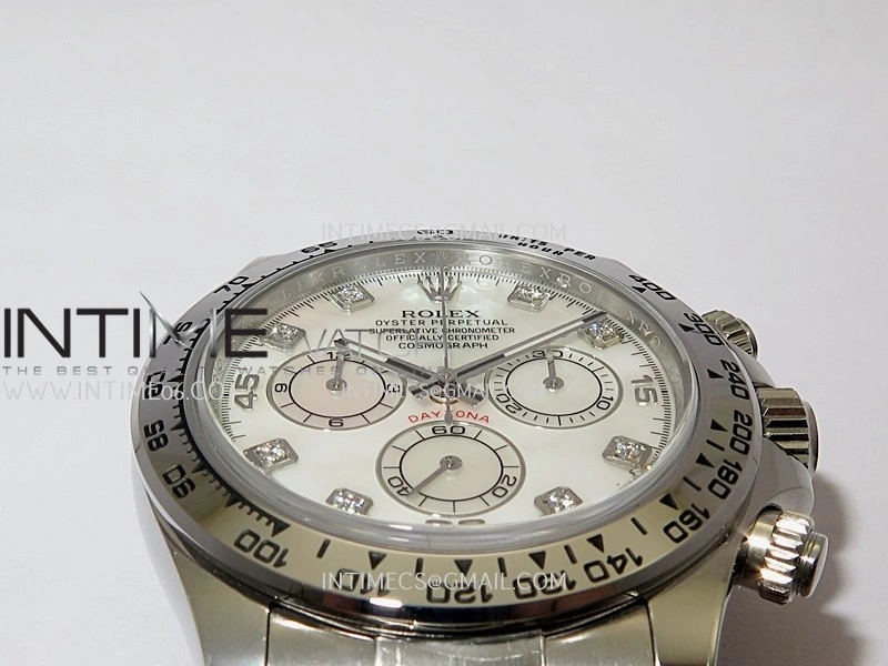 Daytona 116509 904L SS VF 1:1 Best Edition White MOP Dial Diamond Marker On 904L SS Bracelet DD4130