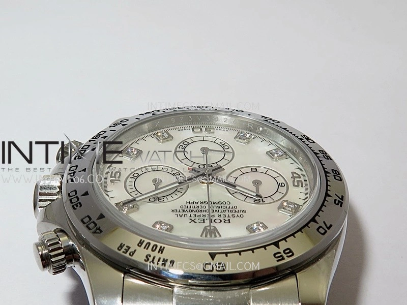 Daytona 116509 904L SS VF 1:1 Best Edition White MOP Dial Diamond Marker On 904L SS Bracelet DD4130