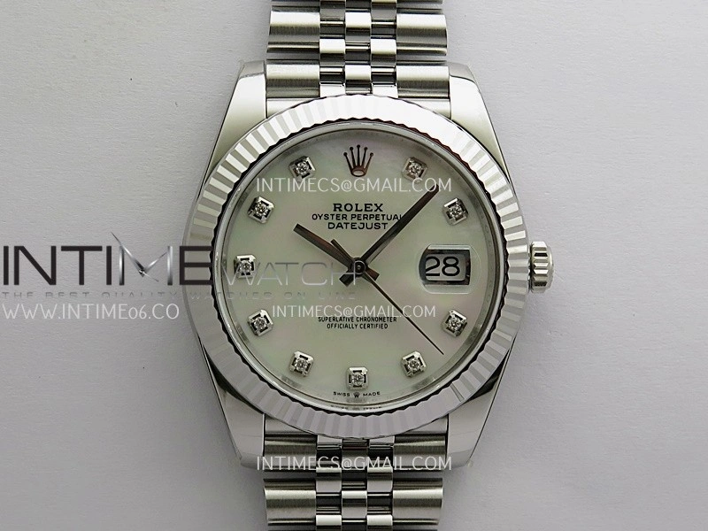 DateJust 41 126334 904L SS VF 1:1 Best Edition White MOP Dial Diamond Marker On Jubilee Bracelet DD3235