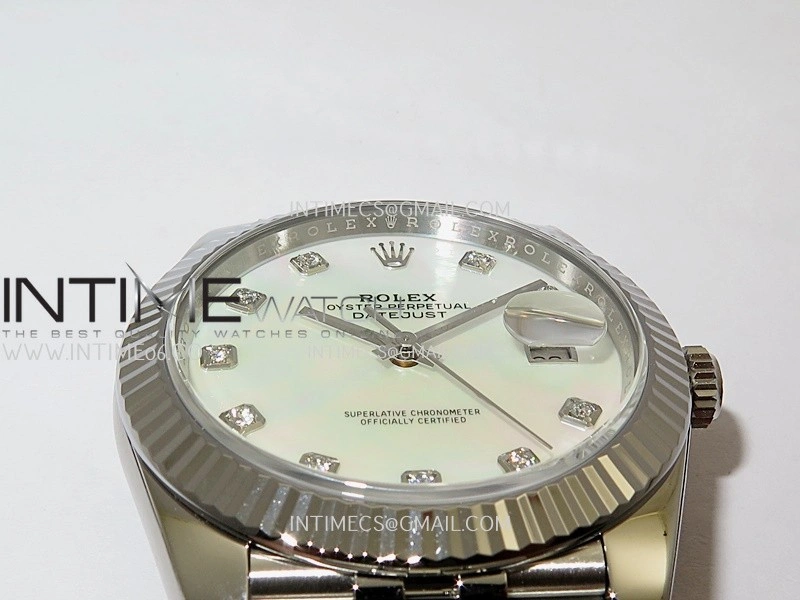 DateJust 41 126334 904L SS VF 1:1 Best Edition White MOP Dial Diamond Marker On Jubilee Bracelet DD3235