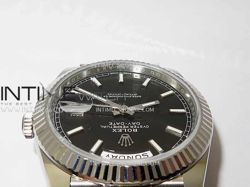 Day Date 228239 40mm 904L SS VSF 1:1 Best Edition Black Dial Stick Marker On SS President Bracelet DD3255