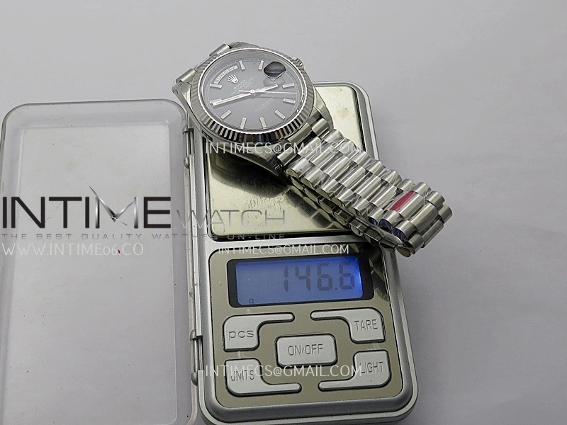 Day Date 228239 40mm 904L SS VSF 1:1 Best Edition Black Dial Stick Marker On SS President Bracelet DD3255