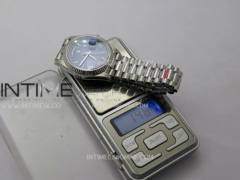 Day Date 228239 40mm 904L SS VSF 1:1 Best Edition Blue Dial Roman Markers On SS President Bracelet DD3255