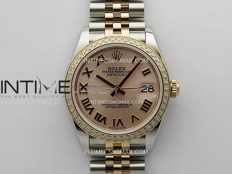 DateJust 31mm 904L SS RG AR+F Best Edition RG Dial Roman Marker On 904L RG SS Jubilee Bracelet A2236