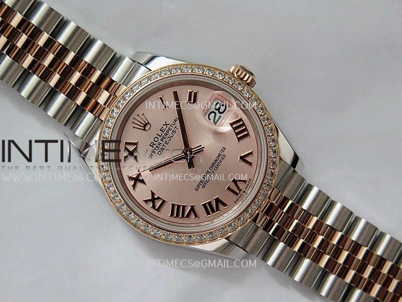 DateJust 31mm 904L SS RG AR+F Best Edition RG Dial Roman Marker On 904L RG SS Jubilee Bracelet A2236