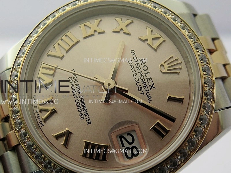 DateJust 31mm 904L SS RG AR+F Best Edition RG Dial Roman Marker On 904L RG SS Jubilee Bracelet A2236