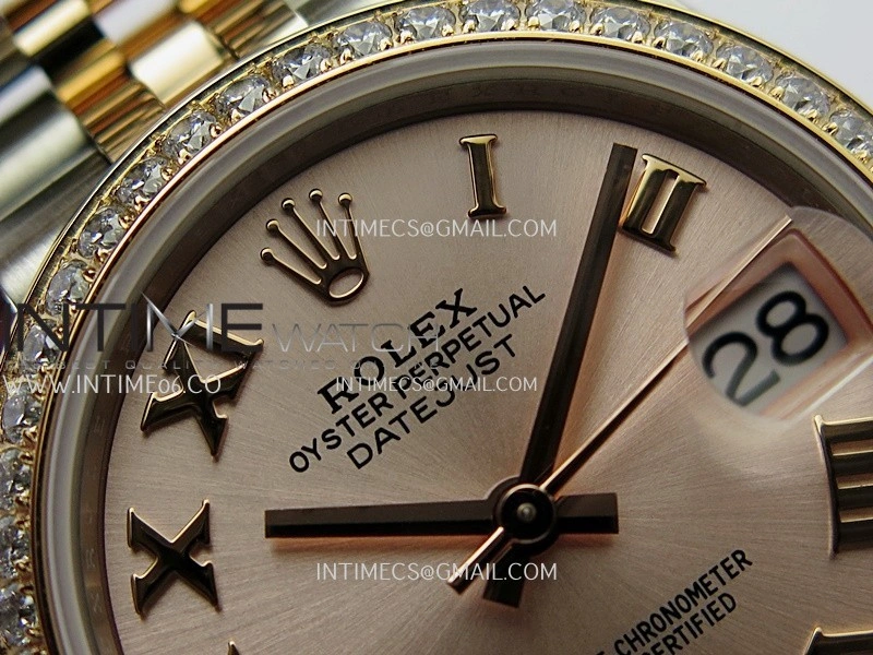 DateJust 31mm 904L SS RG AR+F Best Edition RG Dial Roman Marker On 904L RG SS Jubilee Bracelet A2236