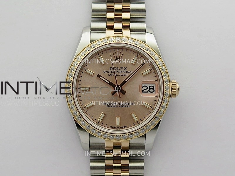 DateJust 31mm 904L SS RG AR+F Best Edition RG Dial Stick Marker On 904L RG SS Jubilee Bracelet A2236