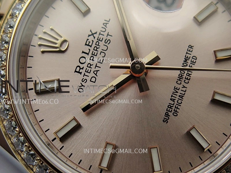 DateJust 31mm 904L SS RG AR+F Best Edition RG Dial Stick Marker On 904L RG SS Jubilee Bracelet A2236