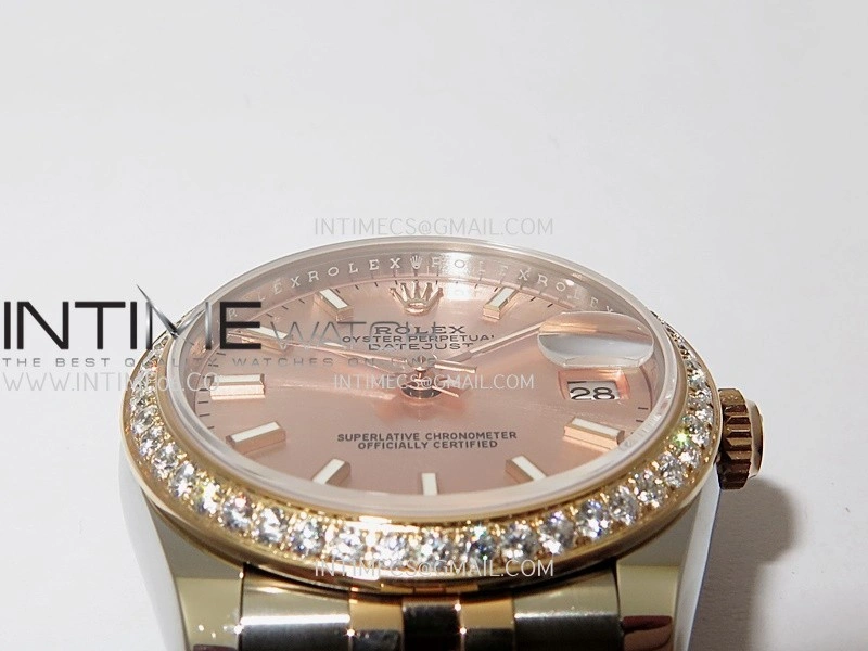 DateJust 31mm 904L SS RG AR+F Best Edition RG Dial Stick Marker On 904L RG SS Jubilee Bracelet A2236