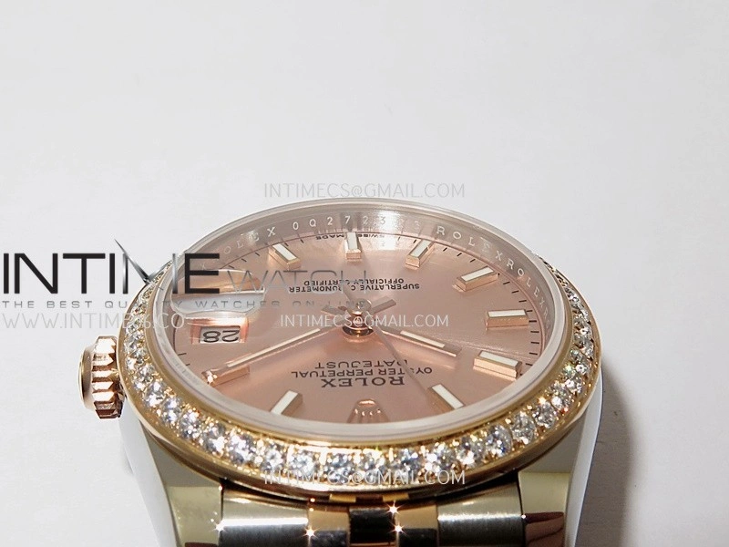 DateJust 31mm 904L SS RG AR+F Best Edition RG Dial Stick Marker On 904L RG SS Jubilee Bracelet A2236