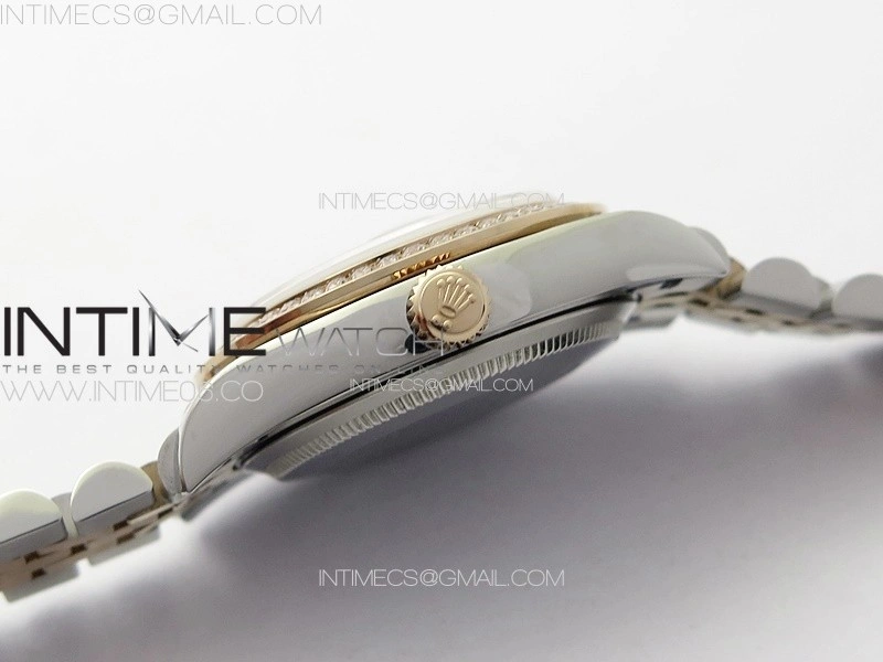 DateJust 31mm 278274 904L SS RG Crystals Bezel GMF Best Edition Silver Flowers Crystals Dial on 904L SS RG