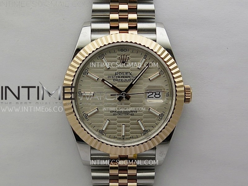 DateJust 126331 904L SS RG JDF 1:1 Best Edition RG Fluted Dial Stick Markers on Jubilee SS RG Bracelet