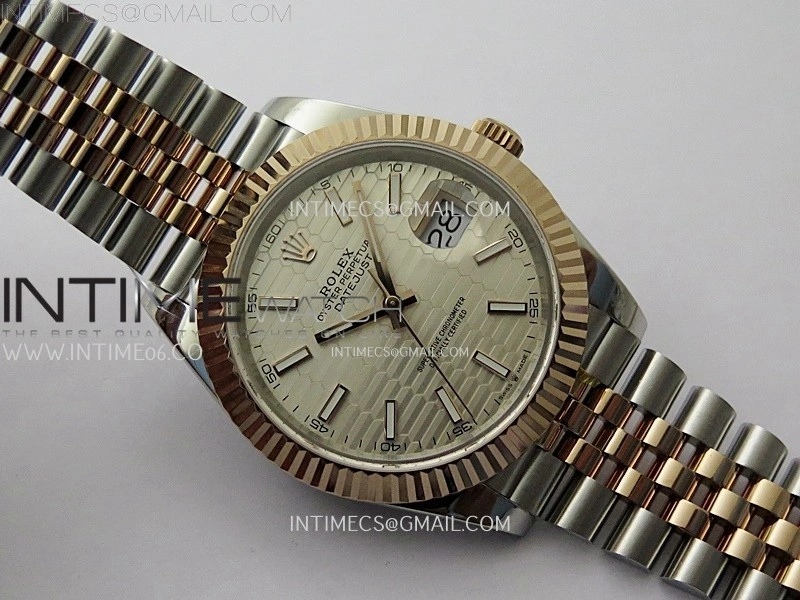 DateJust 126331 904L SS RG JDF 1:1 Best Edition RG Fluted Dial Stick Markers on Jubilee SS RG Bracelet