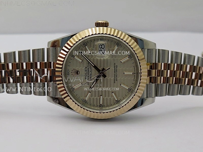 DateJust 126331 904L SS RG JDF 1:1 Best Edition RG Fluted Dial Stick Markers on Jubilee SS RG Bracelet