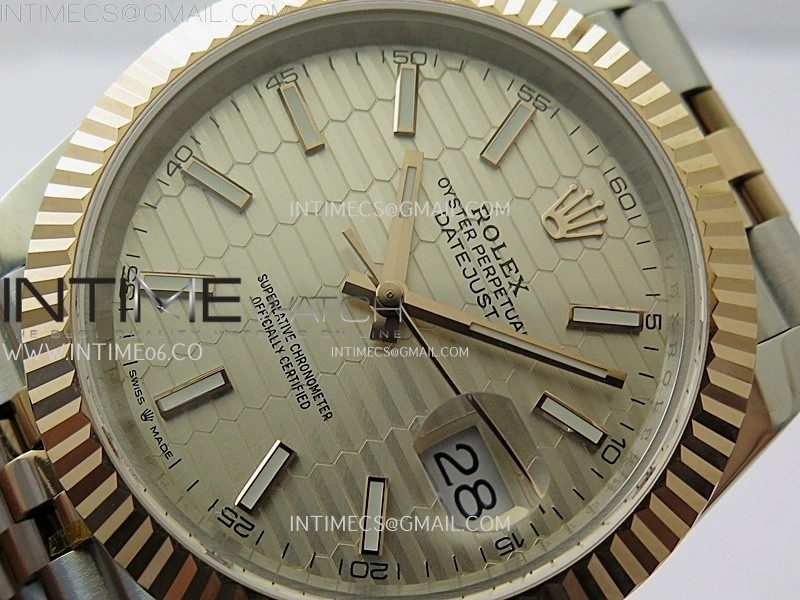 DateJust 126331 904L SS RG JDF 1:1 Best Edition RG Fluted Dial Stick Markers on Jubilee SS RG Bracelet