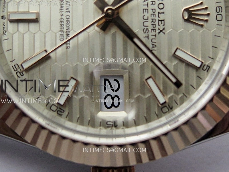 DateJust 126331 904L SS RG JDF 1:1 Best Edition RG Fluted Dial Stick Markers on Jubilee SS RG Bracelet