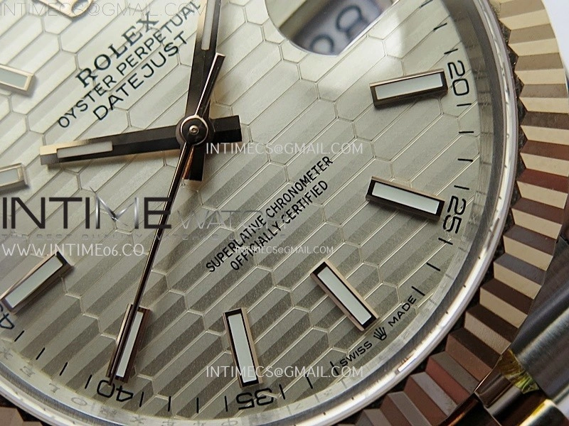 DateJust 126331 904L SS RG JDF 1:1 Best Edition RG Fluted Dial Stick Markers on Jubilee SS RG Bracelet