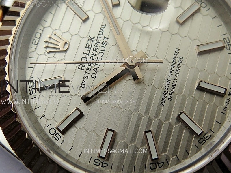 DateJust 126331 904L SS RG JDF 1:1 Best Edition RG Fluted Dial Stick Markers on Jubilee SS RG Bracelet