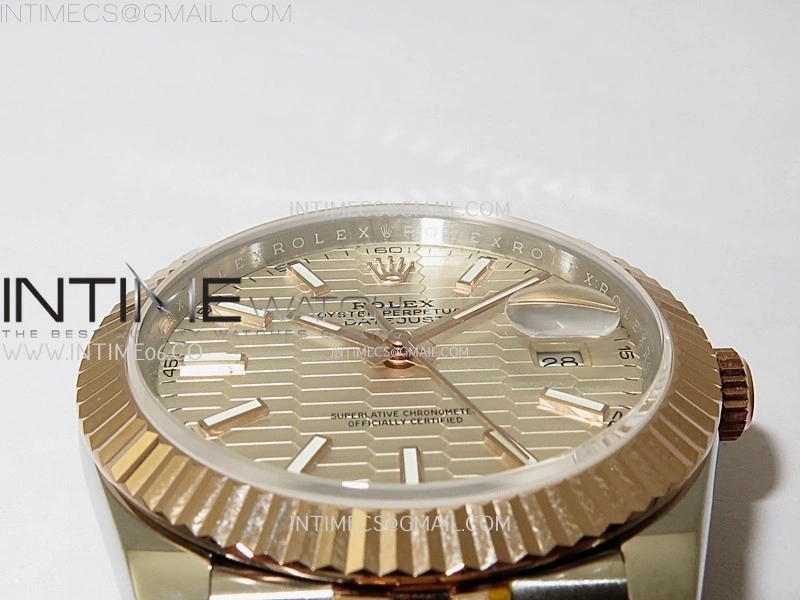 DateJust 126331 904L SS RG JDF 1:1 Best Edition RG Fluted Dial Stick Markers on Jubilee SS RG Bracelet