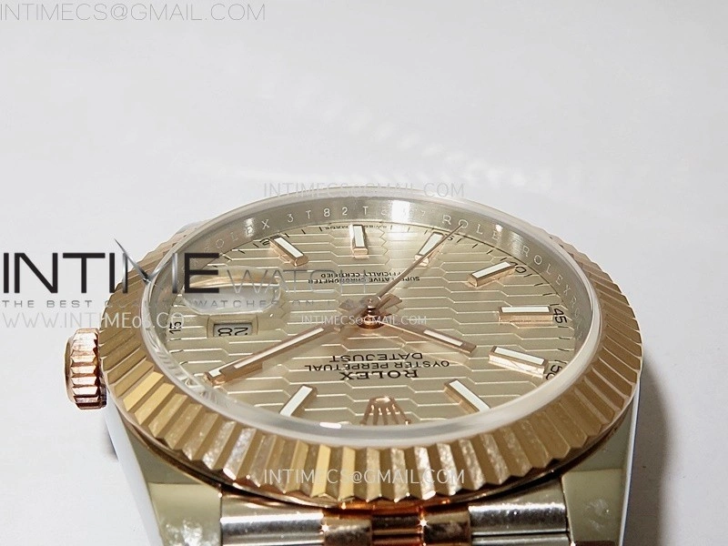 DateJust 126331 904L SS RG JDF 1:1 Best Edition RG Fluted Dial Stick Markers on Jubilee SS RG Bracelet