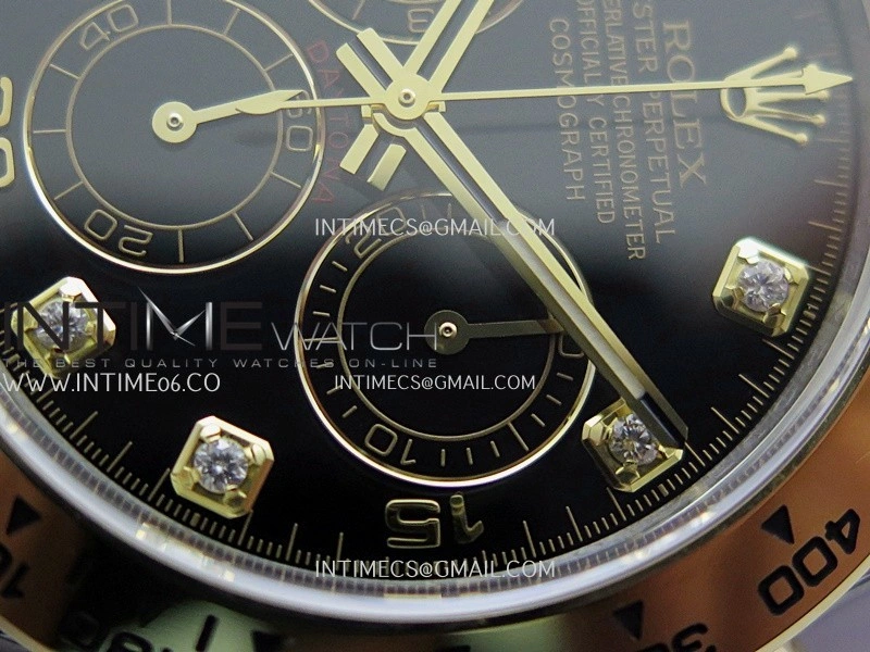 Daytona 116503 904L SS YG VF 1:1 Best Edition Black Dial Diamond Marker On 904L SS YG Bracelet DD4130