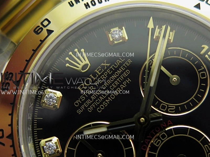 Daytona 116503 904L SS YG VF 1:1 Best Edition Black Dial Diamond Marker On 904L SS YG Bracelet DD4130