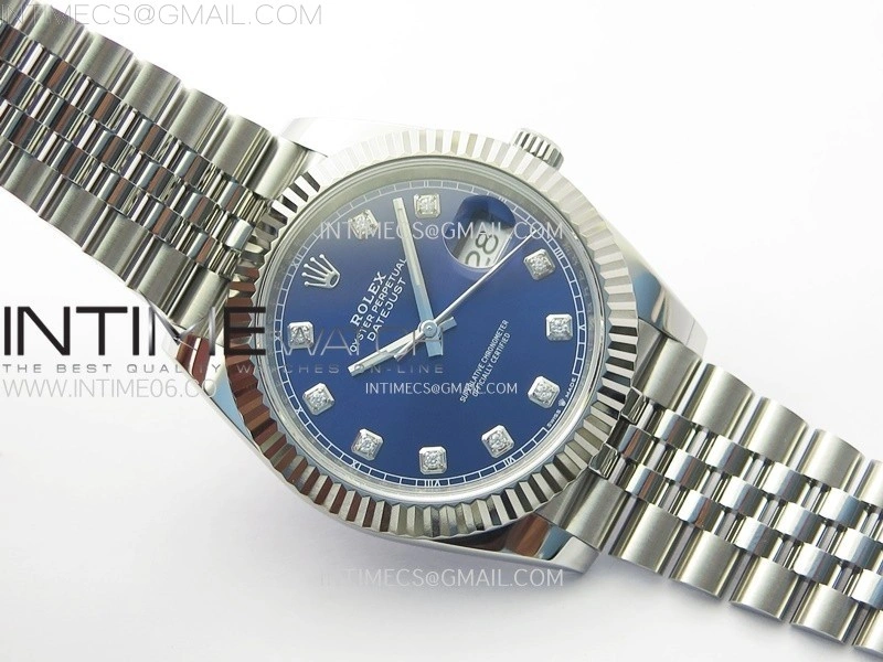 DateJust 41 126334 904L Steel NTF 1:1 Best Edition Blue Dial Crystals Makers on Jubilee Bracelet VR3235