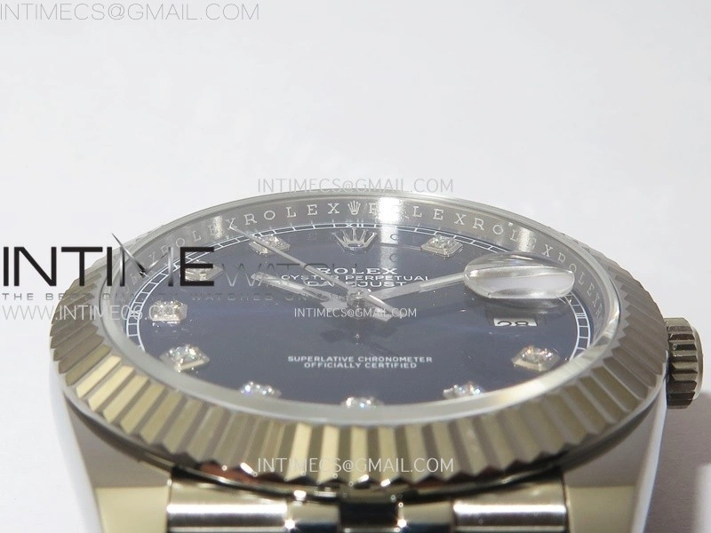 DateJust 41 126334 904L Steel NTF 1:1 Best Edition Blue Dial Crystals Makers on Jubilee Bracelet VR3235
