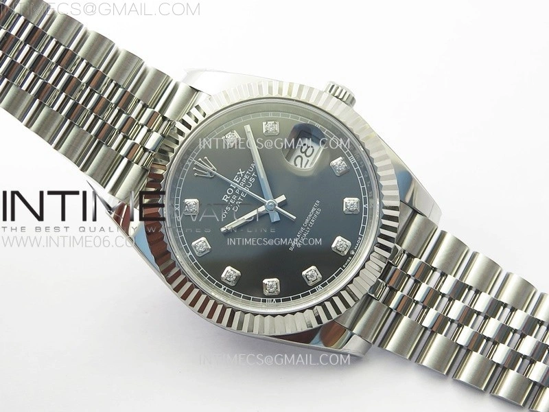 DateJust 41 126334 904L Steel NTF 1:1 Best Edition Gray Dial Crystals Makers on Jubilee Bracelet VR3235