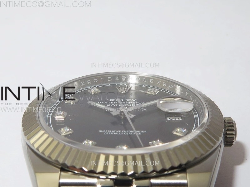 DateJust 41 126334 904L Steel NTF 1:1 Best Edition Gray Dial Crystals Makers on Jubilee Bracelet VR3235