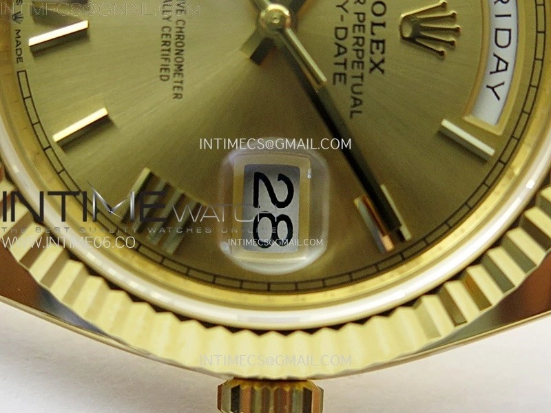 Day Date 228238 40mm 904L YG 1:1 AR+F Best Edition Gold Dial Roman Markers on YG President Bracelet SA3255