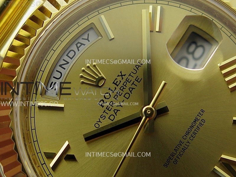 Day Date 228238 40mm 904L YG 1:1 AR+F Best Edition Gold Dial Roman Markers on YG President Bracelet SA3255